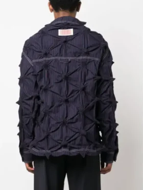 The Voice S27 Conor James Blue Spikey Jacket back view showing rear shape and clean finish