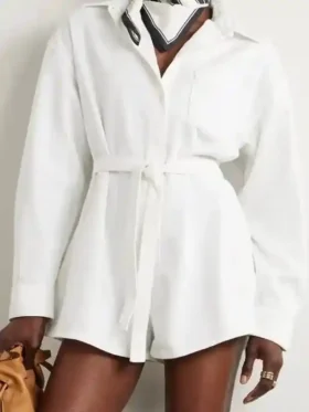 The Voice S27 Kelsea Ballerini White Romper Front View