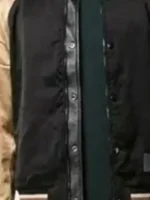 The Voice S27 Michael Bublé Varsity Jacket close-up view showing texture and stitching details
