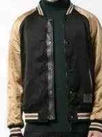 The Voice S27 Michael Bublé Varsity Jacket closure view showing fastening detail and front finish
