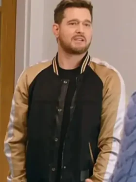 The Voice S27 Michael Bublé Varsity Jacket front view showing clean design and sharp fit