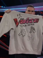 The Voice S27 Team Adam Hoodie front view showing clean design, hood detail, and sharp fit