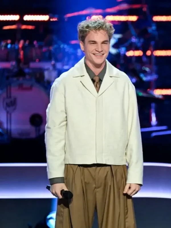 The Voice S28 Aiden Ross Jacket Front view The Voice S28 Aiden Ross Jacket front view showing clean design, sharp fit, and front detail
