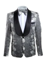 The Voice S28 Dek Of Hearts Print Blazer view look showing heart print design, lapel, and structured fit