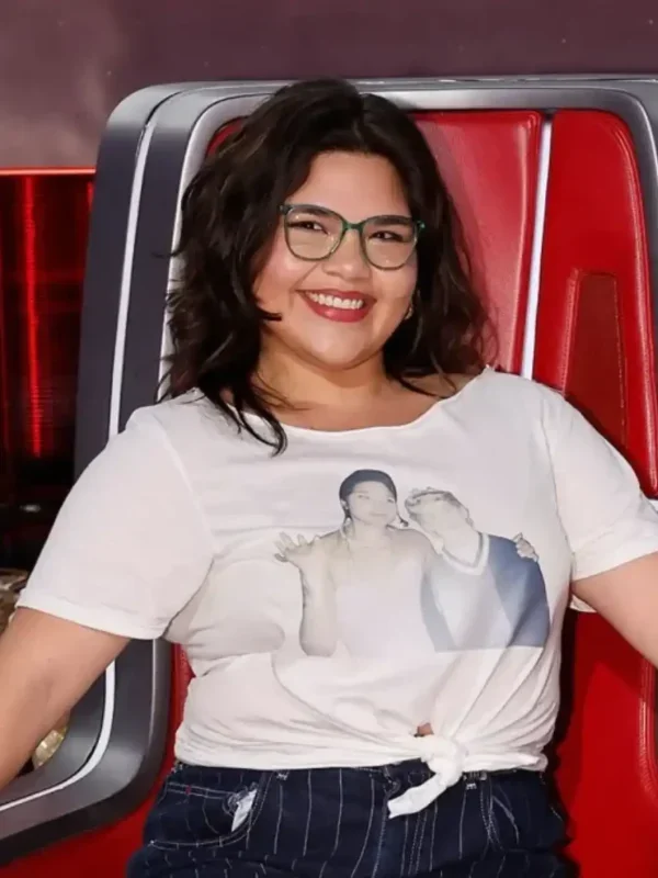 The Voice S28 Finale Belissa Escobedo T-Shirt front view showing clean design and sharp fit