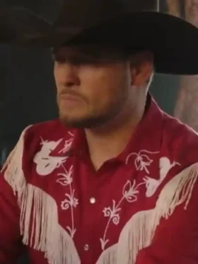 The Voice S28 Finale Michael Bublé Fringe Shirt close-up view showing texture and fringe details