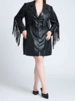 The Voice S28 Leather Fringe Jacket View Look