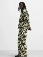The Voice S28 Max Cooper III Cow Print Jacket full look view showing cow print design and relaxed fit