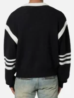 The Voice S28 Max Cooper Striped Polo Sweater back view showing rear shape and clean finish