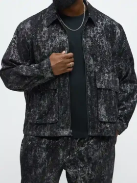 The Voice S28 Ralph Edwards Jacket closure view showing fastening detail and front finish