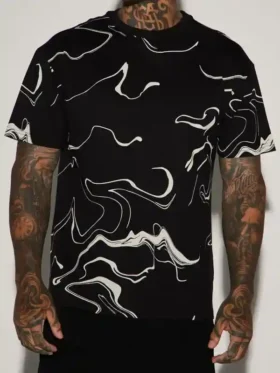 The Voice S28 Ralph Edwards Marble Print T-Shirt Front View