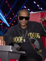 The Voice S28 Snoop Dogg Black Zipper Jacket front view showing clean design and sharp fit