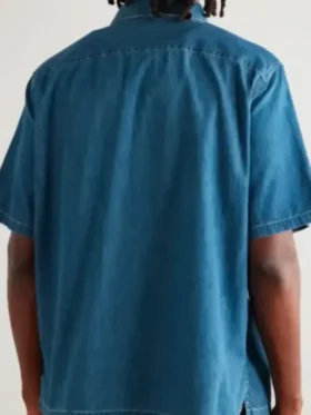 The Voice S29 Adam Levine Denim Shirt back view showing rear shape and clean denim finish