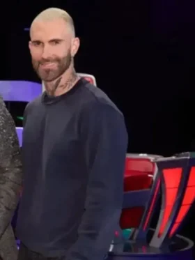 The Voice S29 Finale Adam Levine Sweatshirt side view showing profile shape and relaxed fit