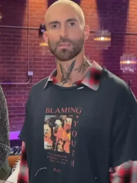 The Voice S29 Finale Adam Levine T-Shirt close-up showing fabric texture and fine details