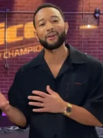 The Voice S29 Finale John Legend Black Shirt look showing full shape and clean black style
