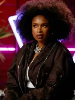 The Voice S29 Jennifer Hudson Jacket showing clean jacket shape, sleeve structure, and polished fit