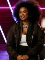 The Voice S29 Jennifer Hudson Jacket closure view showing front fastening, stitching, and neat finish