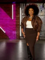 The Voice S29 Jennifer Hudson Jacket view showing collar detail, jacket structure, and neat styling