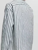 The Voice S29 John Legend Striped Zip-Up Shirt back view showing rear shape and striped finish