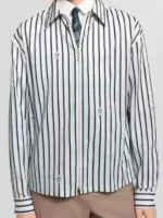 The Voice S29 John Legend Striped Zip-Up Shirt view look showing full shape and striped style