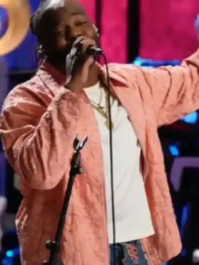 The Voice S29 KJ Willis Boxy Jacket front view showing collar, closure, pockets, and boxy design