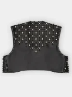 The Voice S29 Kelly Clarkson Bead Embellished Vest back view showing rear vest shape and bead detailing