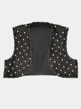 The Voice S29 Kelly Clarkson Bead Embellished Vest view look showing bead details and clean vest style