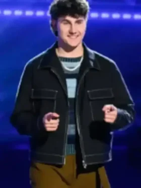 The Voice S29 Lucas West Flap Pocket Jacket front view showing flap pockets, closure, collar, and sleeve details