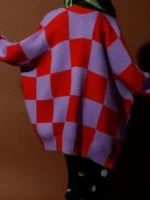 The Voice S29 Mikenley Oversized Cardigan back view showing rear shape and smooth finish