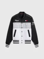 Tommy Hilfiger Cadillac F1 Team Miami Varsity Jacket view look showing full sporty style