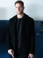 Tracker S03 Justin Hartley Black Suede Jacket outfit look