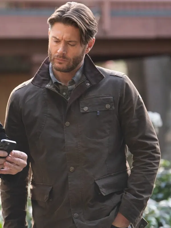 Tracker S03 Jensen Ackles Brown Jacket front view