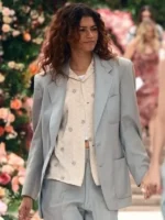 Zendaya Euphoria S03 Blue Blazer front view