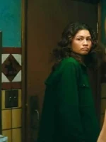 Zendaya Euphoria S03 Green Shirt Jacket side view