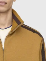 The iconic Adidas x Wales Bonner x Y-3 Track Jacket featuring a smooth brown fleece finish.