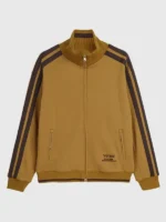A front view of the Adidas x Wales Bonner x Y-3 Track Jacket in rich brown.