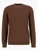 Full front view of the premium Belmont Cameli Brown Sweatshirt showing the clean finish.