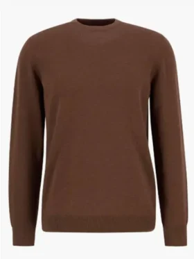 Full front view of the premium Belmont Cameli Brown Sweatshirt showing the clean finish.