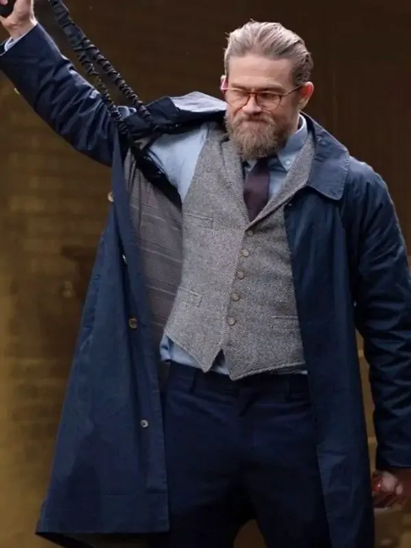 The iconic Charlie Hunnam The Gentlemen Coat perfect for a sophisticated look.