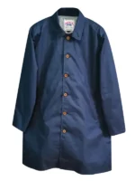 Front view of the Charlie Hunnam The Gentlemen Coat with its traditional shirt style collar.