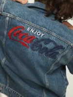 Coca Cola Patch Blue Denim Trucker Jacket