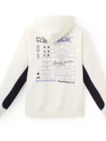 The back view of the Disney x Formula 1 Mickey Mouse Hoodie highlighting official graphics.