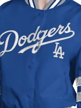 Los Angeles Dodgers Starter Royal Interception Full-Snap Blue Varsity Jacket