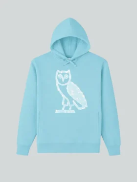 The essential Drake Ovo Iceman Hoodie highlighting its premium fleece texture.