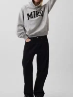 The vibrant grey Gap Young Miko Heavyweight Logo Hoodie featuring bold branding.
