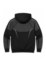 The back view of the grey Gymshark Onyx 5.0 Seamless Hoodie highlighting the seamless knit.