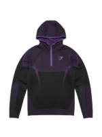 A full profile view of the technical Gymshark Onyx 5.0 Seamless Hoodie.