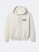 A front profile view of the Jung Kook Calvin Klein Hoodie in a crisp off white finish.