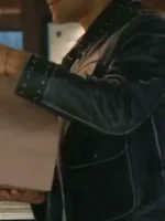 The essential Off Campus Justin Kohl Leather Jacket showing the classic shirt style collar.